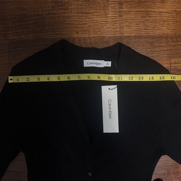 NWT Calvin Klein Women's Black Cardigan Sweater - Picture 5 of 5